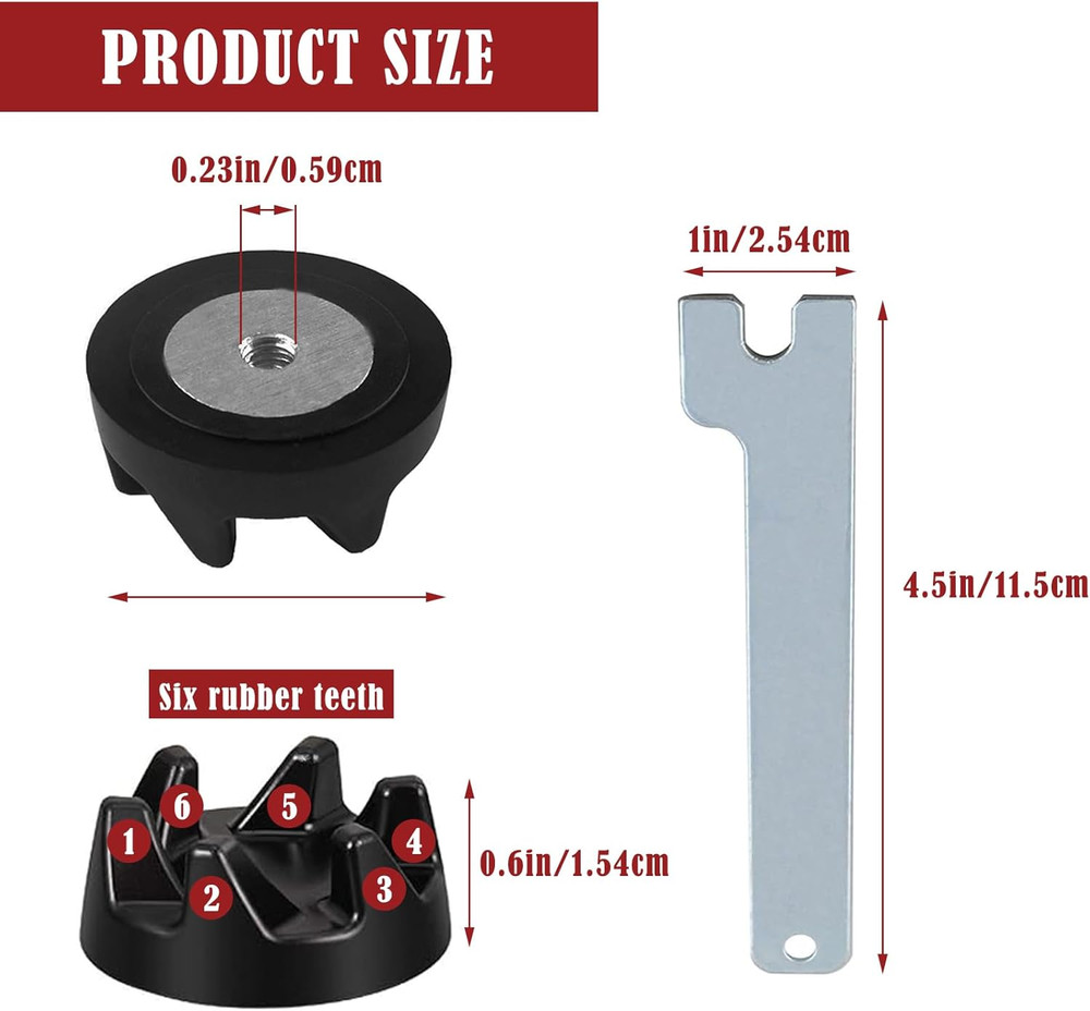 5 Packs 9704230 Blender Coupler with Spanner Kit Replacement Parts Compatible wi