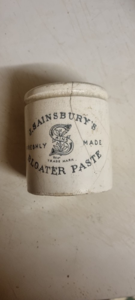 Old sainsburys advertising bloater paste pot