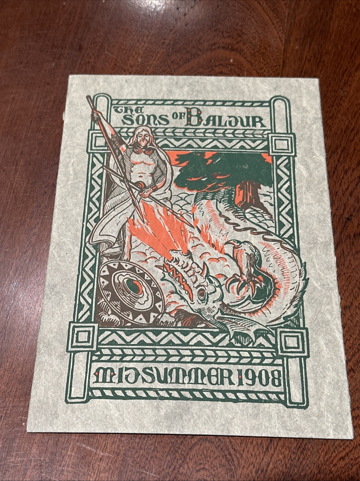 The Sons Of Baldur 1908 Program Bohemian Grove 6 Pages Fabulous RARE Stuff