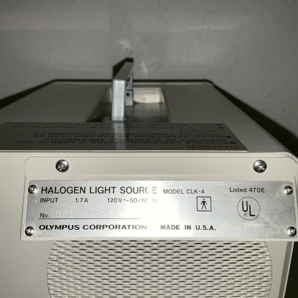 WORKING Olympus CLK-4 Halogen Light Source w/ Lights