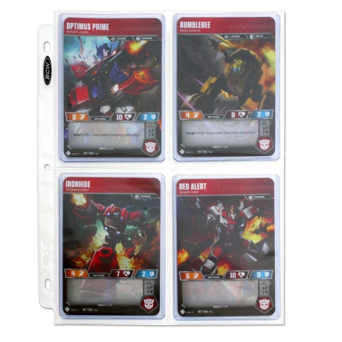 50 BCW Pro 4-Pocket Card Pages Toploader Sheet Protector Ultra Clear Sports CCG