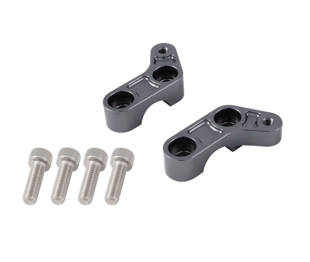 Motorcycle Top Clamp Extender Accessory Mount Kit 22.2mm Handlebars (M6 Thread)