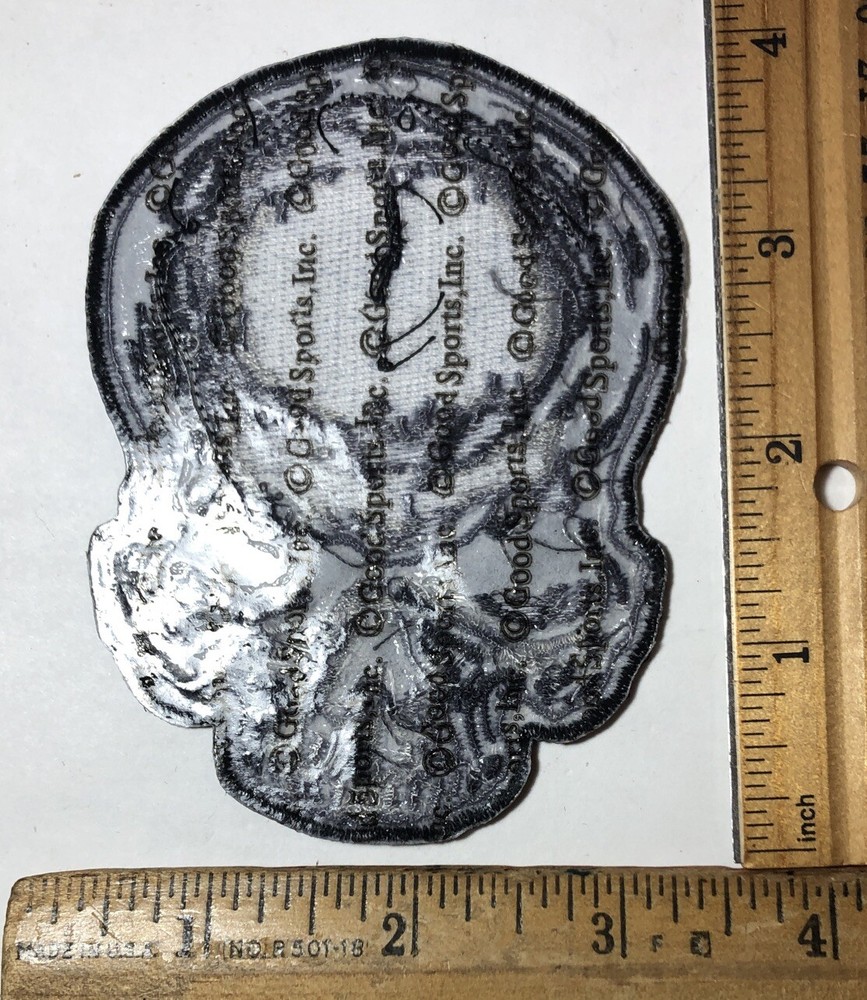 Skull Motorcycle Iron On Patch Biker 4” x 3”