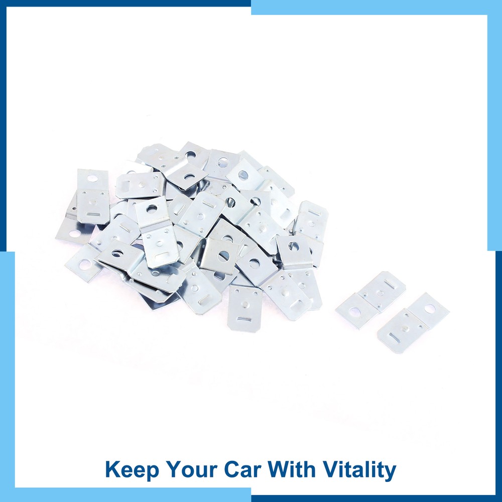 Universal Pack(50) 5mm Car Hole Diameter Silver Auto Relay Bracket Replacement