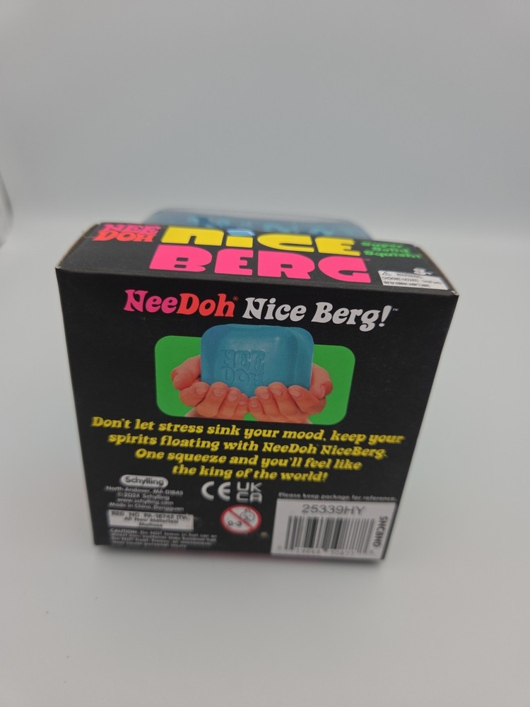 NeeDoh Nice Berg Blue XL Giant Nee Doh Niceberg Solid Squish Cube Ice Block