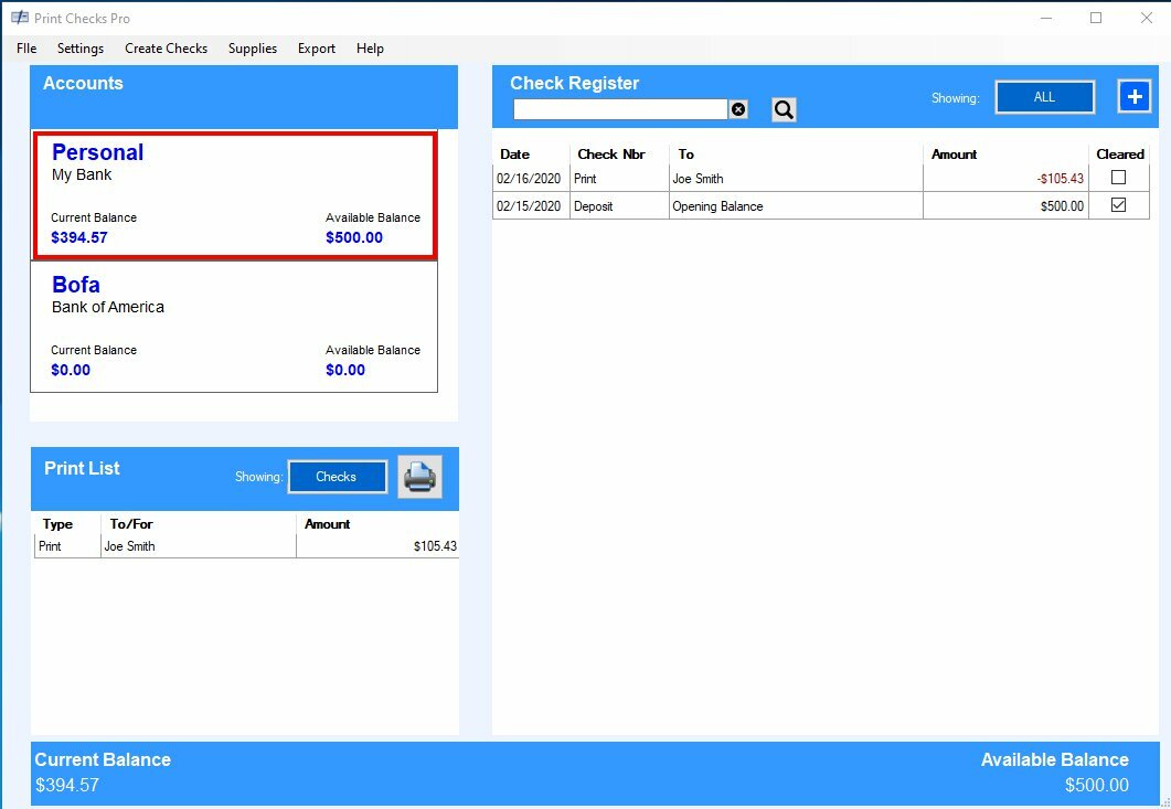 Print Checks Pro - Check Printing Software for Windows 10 - CD Only