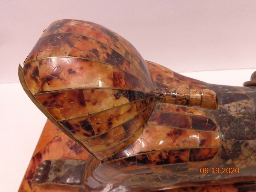 Maitland Smith Egyptian Sphinx Tessellated Figure