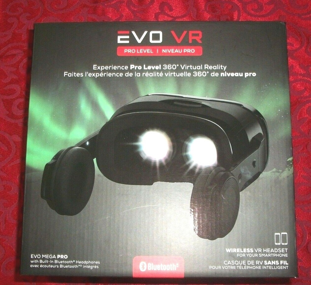 EVO MEGA PRO WIRELESS VIRTUAL REALITY HEADSET for iOS, ANDROID NIB 2018