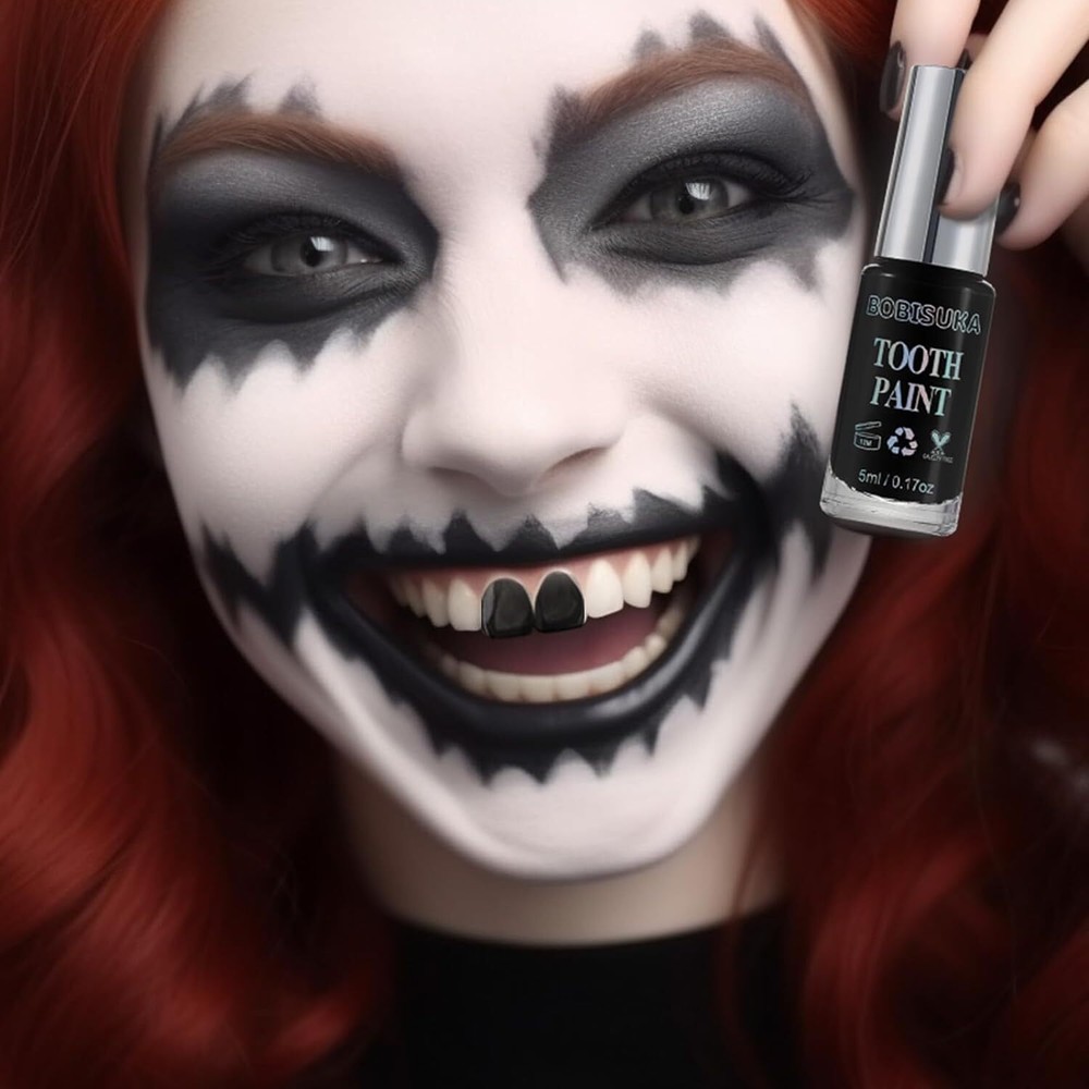 Tooth Paint Professional Black Out Teeth Makeup Solution for Cosplay Theater SFX