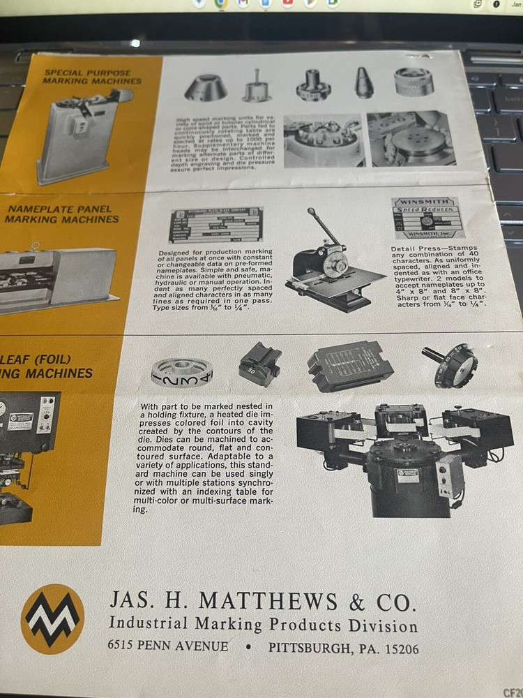 Jas. H. Matthews & Co. Marking Tool Catalog