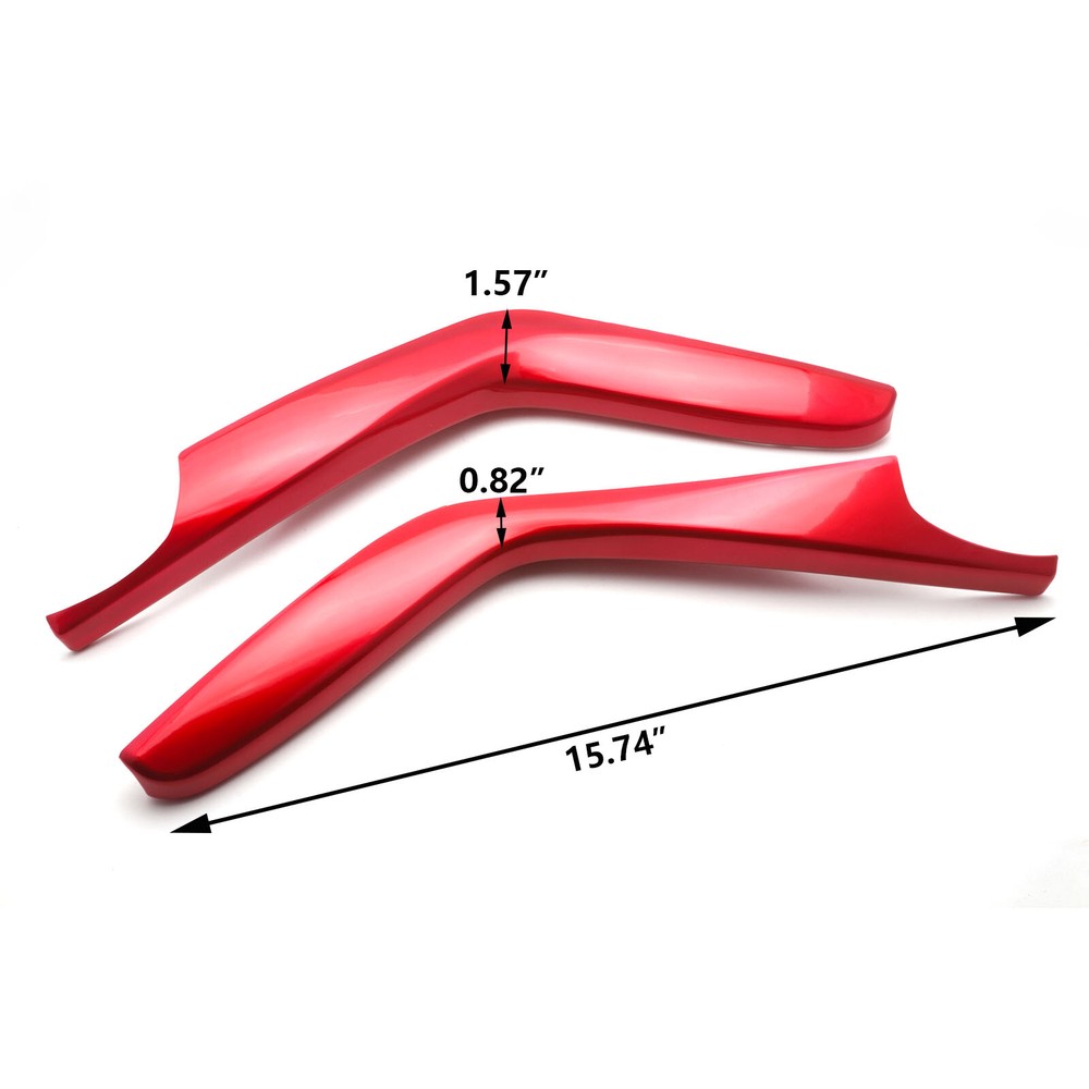 ABS Red Interior Gear Shift Panel Stripe Cover Trims For Honda Civic 2016-2021