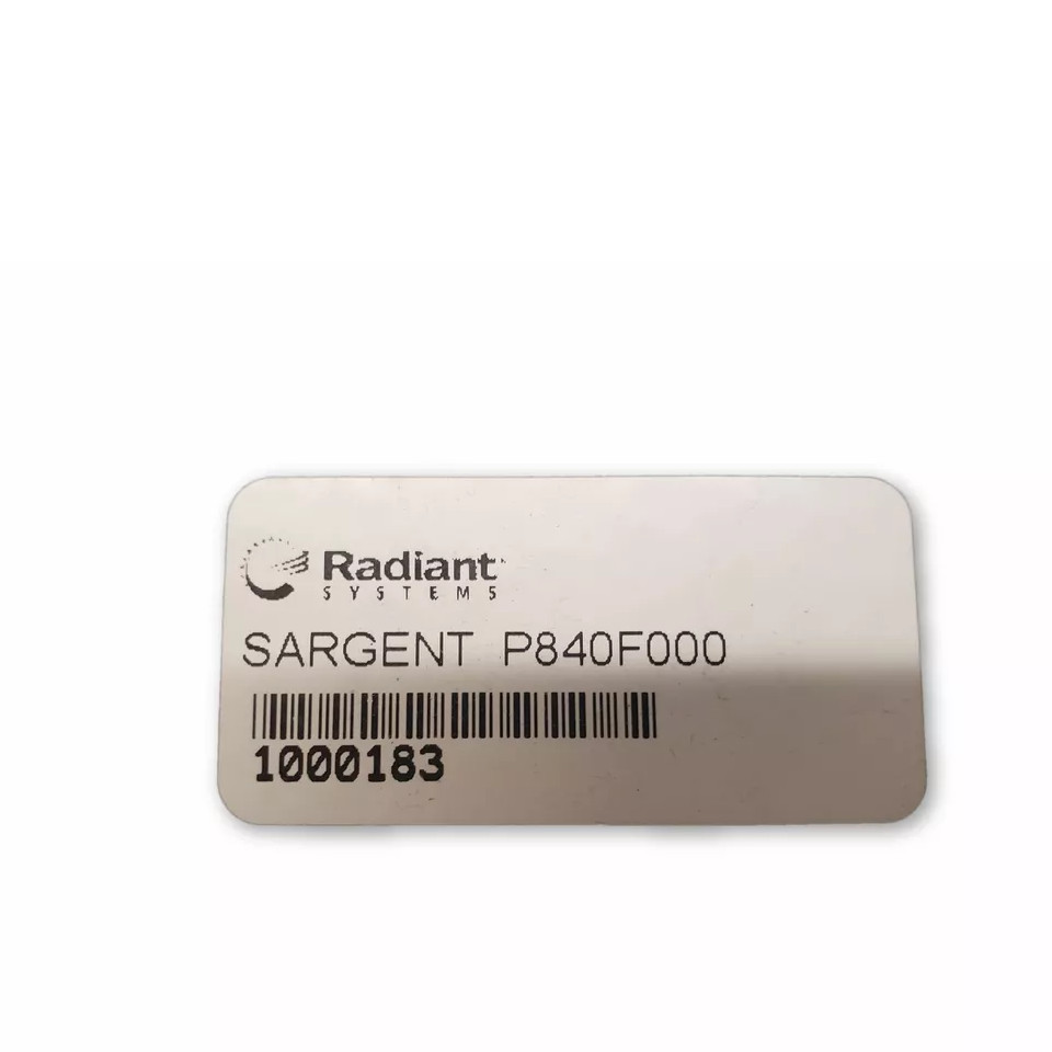 Radient Systems Sergeant P840F000 Electronic Payment Controller