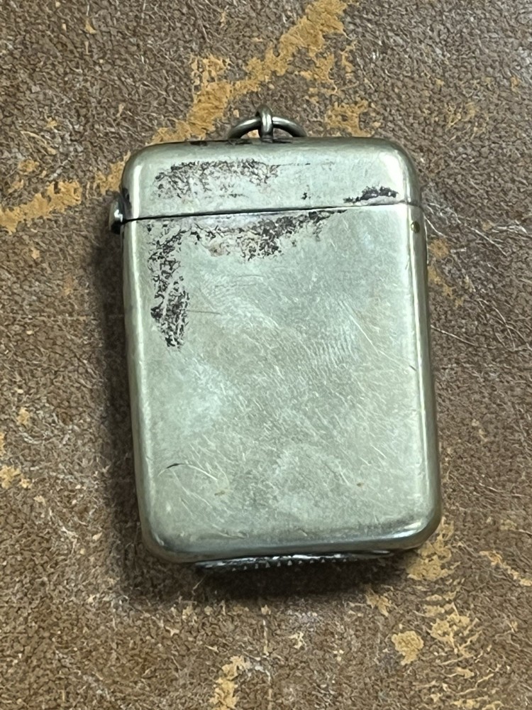 Antique Solid Silver Shakespeare Vesta Box Match Safe 5cm Extremely Rare Item