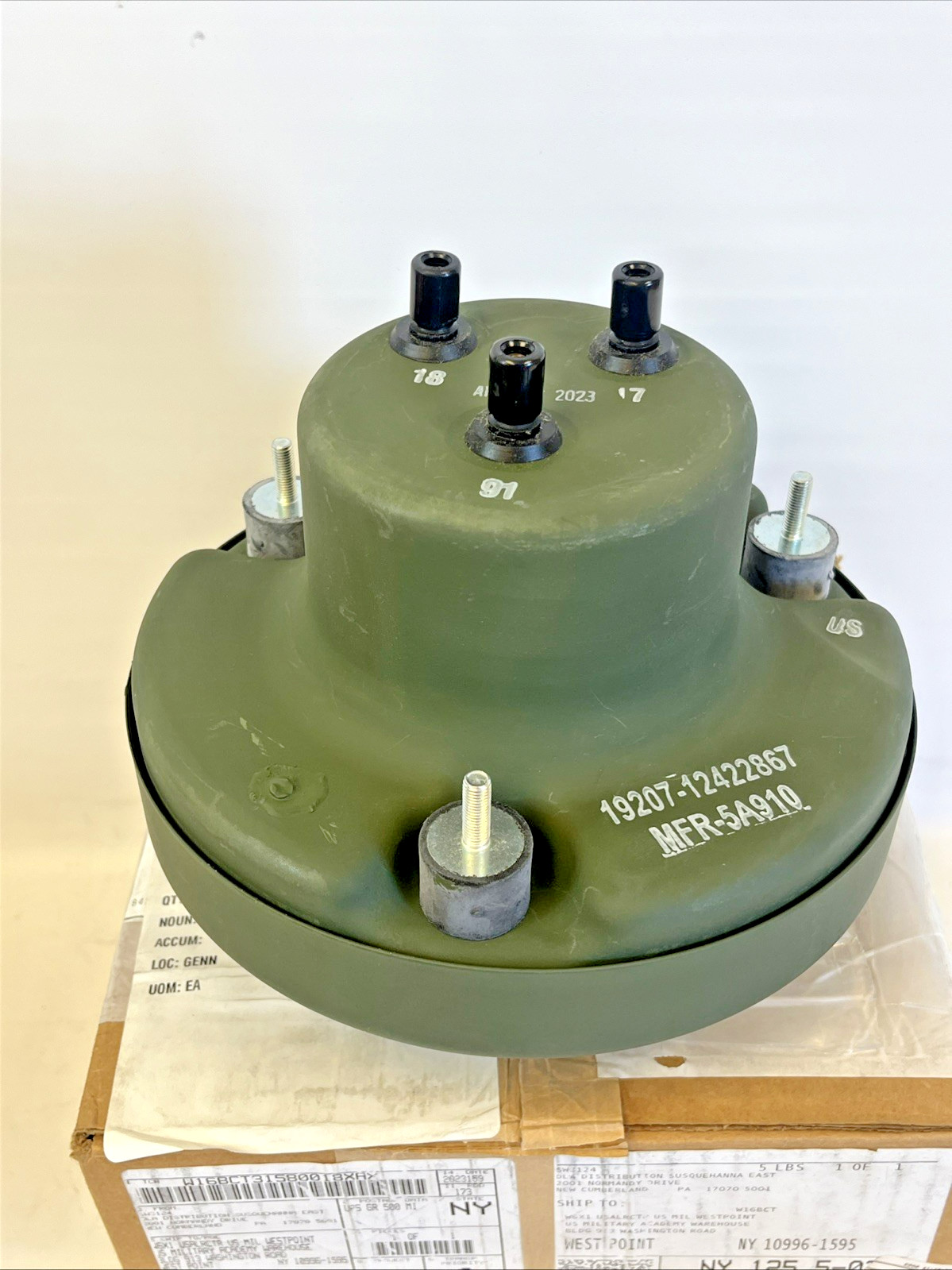 12422867 HMMWV FMTV Headlight Assembly W/ Bulb 6220-01-502-1852 GREEN *NEW*