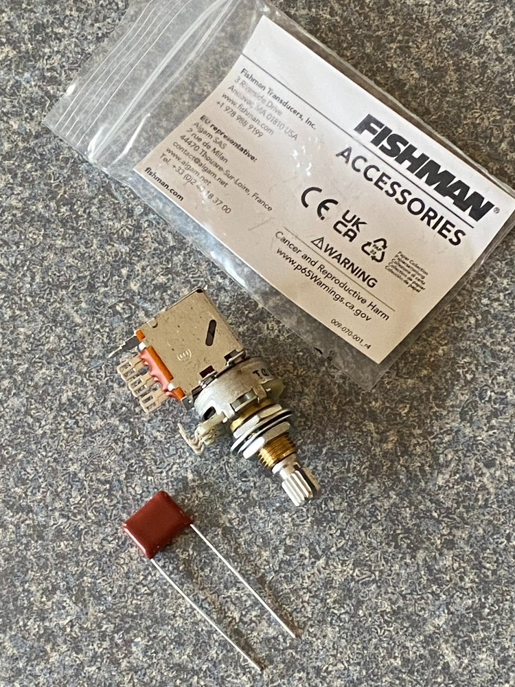 Fishman Fluence 25k Push-Pull Pot, 3/4" Bushing, Split-Shaft, ACC-FLU-LPP