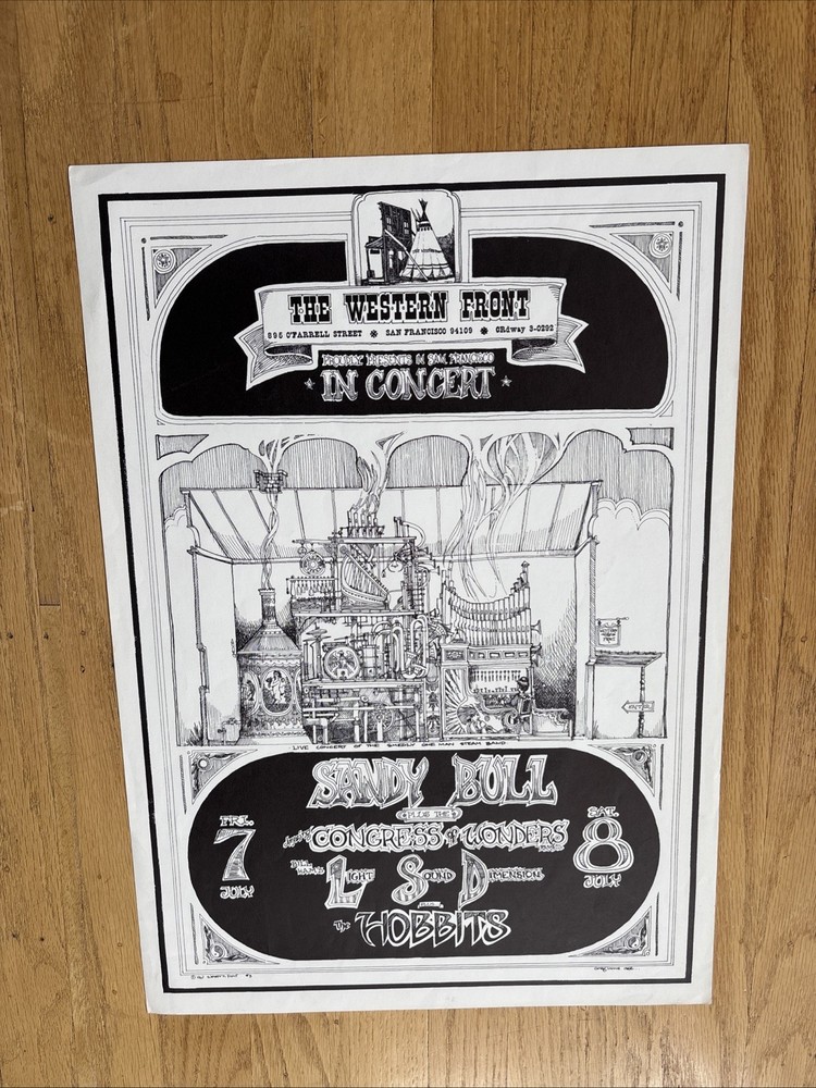 Fillmore Poster Era Greg Irons Western Front 1967