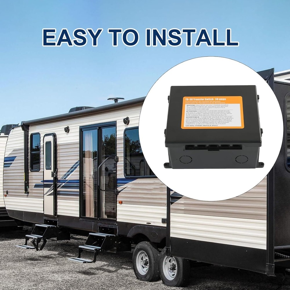 Automatic 30 Amp Transfer Switch for RVs – Time Delay Power Switching Solution
