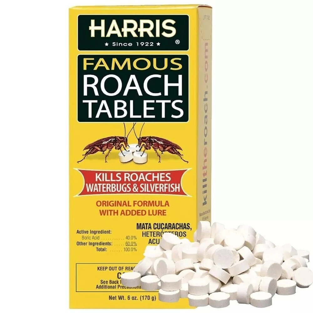 Harris Roach Tablets, Boric Acid Roach and Insects Killer with Lure, Alternative