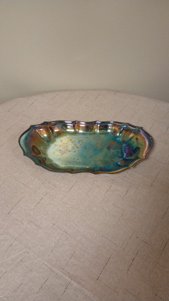 Serving Dish Oneida USA Silverplate  12" x 6" Tarnished