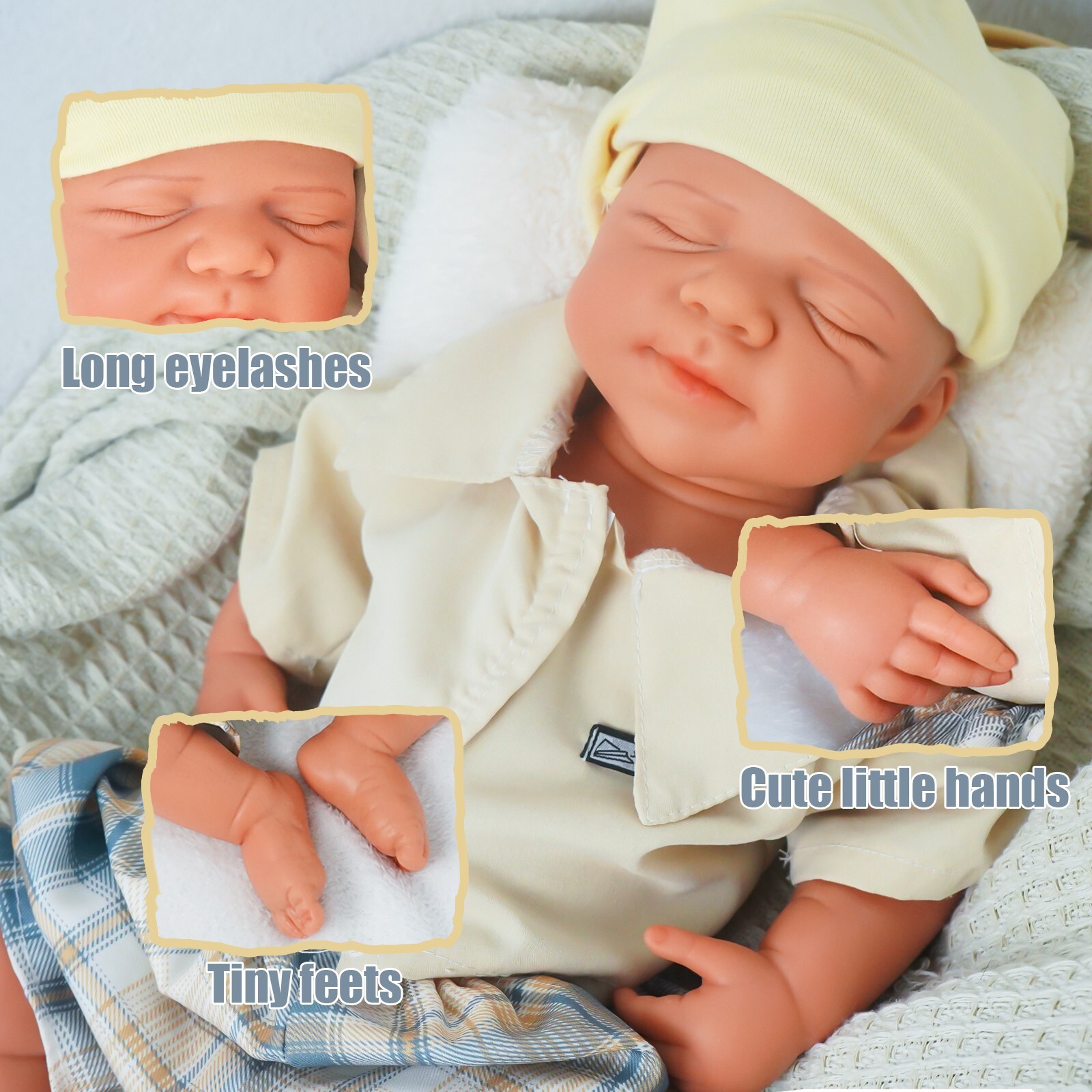 19.68'' solid silicone doll silicone reborn doll silicone boy doll toys gifts