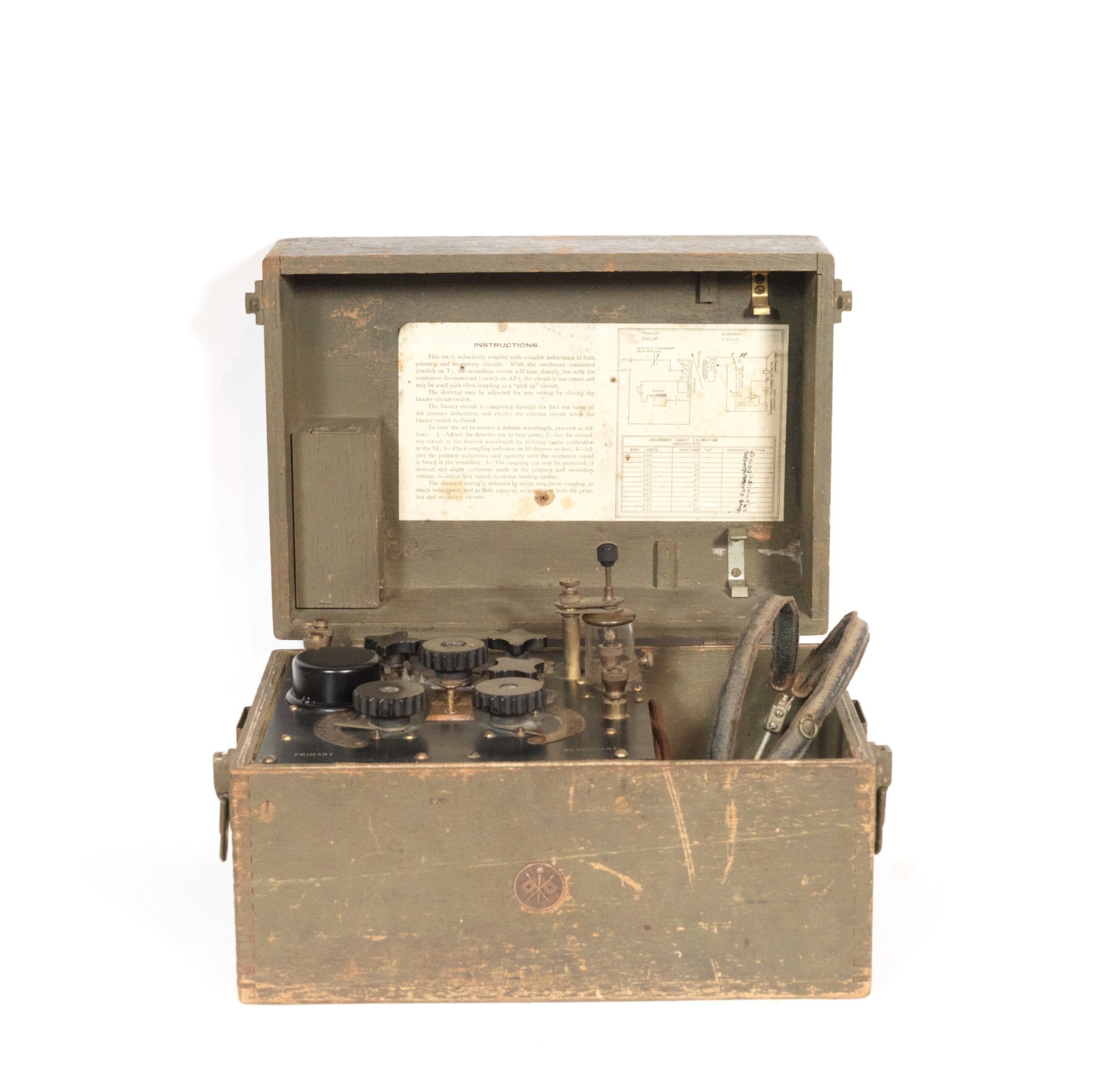 1918 BC-14A Signal Corps Radio * Historic WWI Trench Set w/Headphones * Works