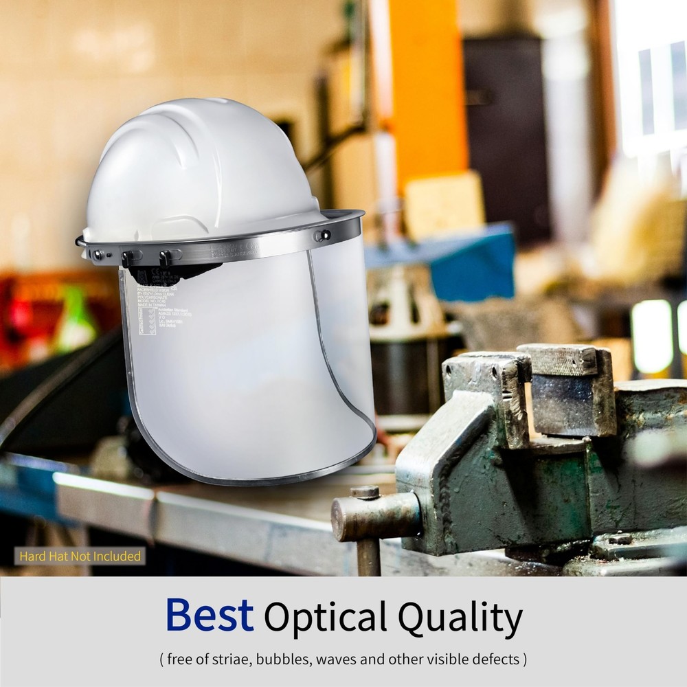 Blue Eagle Aluminum Face Shield Adapter for Cap-Style Hard Hat | Visor Bracke...