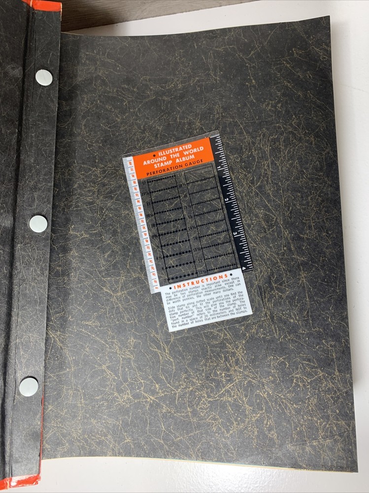 Vintage 1960 Illustrated Around-The-World Stamp Album - Without Stamps!