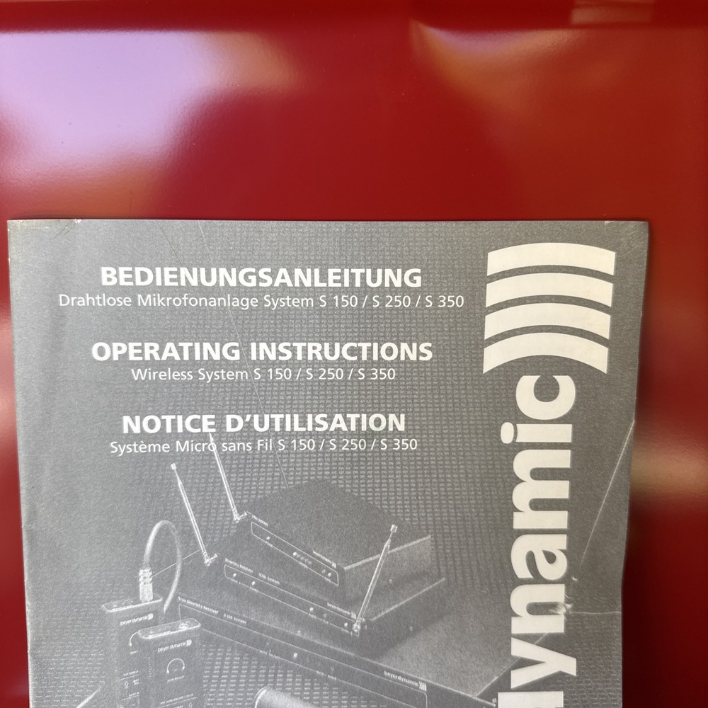 beyerdynamic wireless system s 150 s 250 s350 manual operating instructions