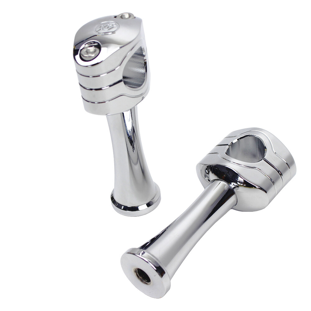 Aluminum 4.3'' Risers 1.0" Handlebar Clamps for Harley Softail FXST FXBB Dyna
