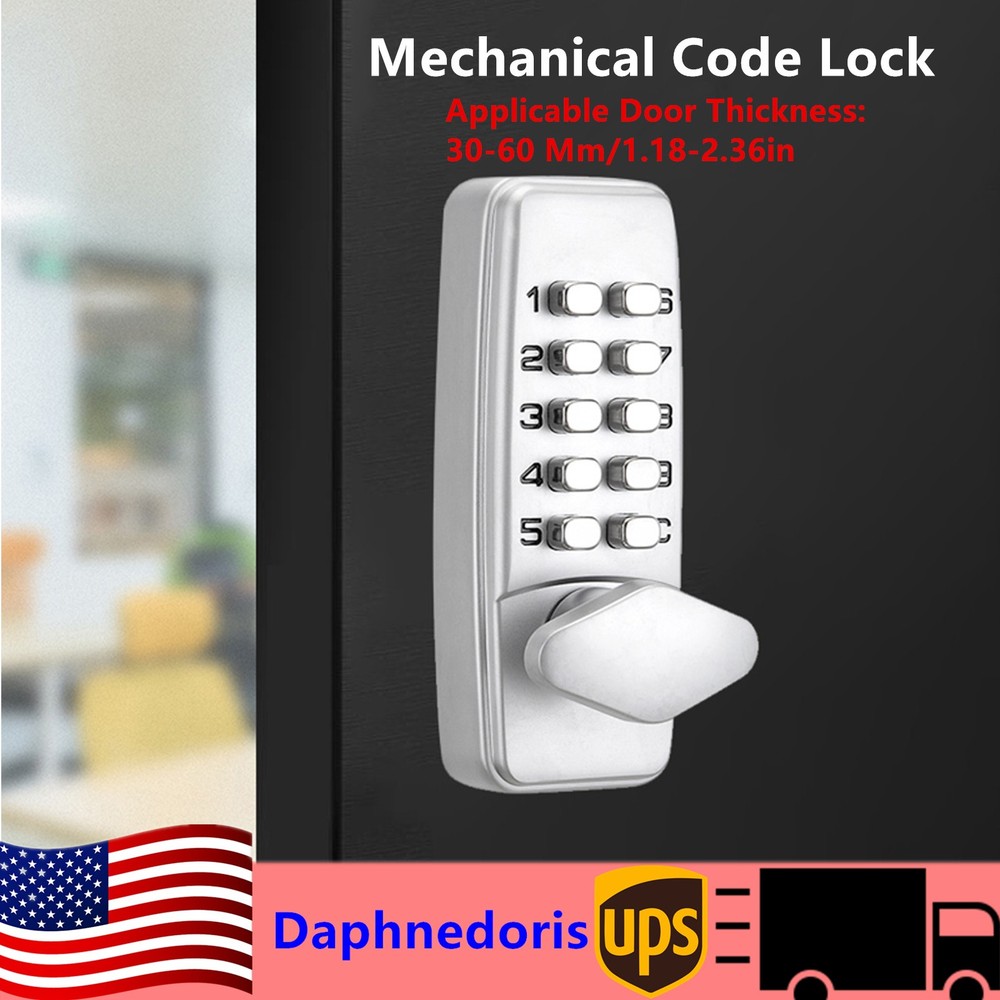 Digital Mechanical Door Lock Keyless Entry Exterior Combination Code Waterproof