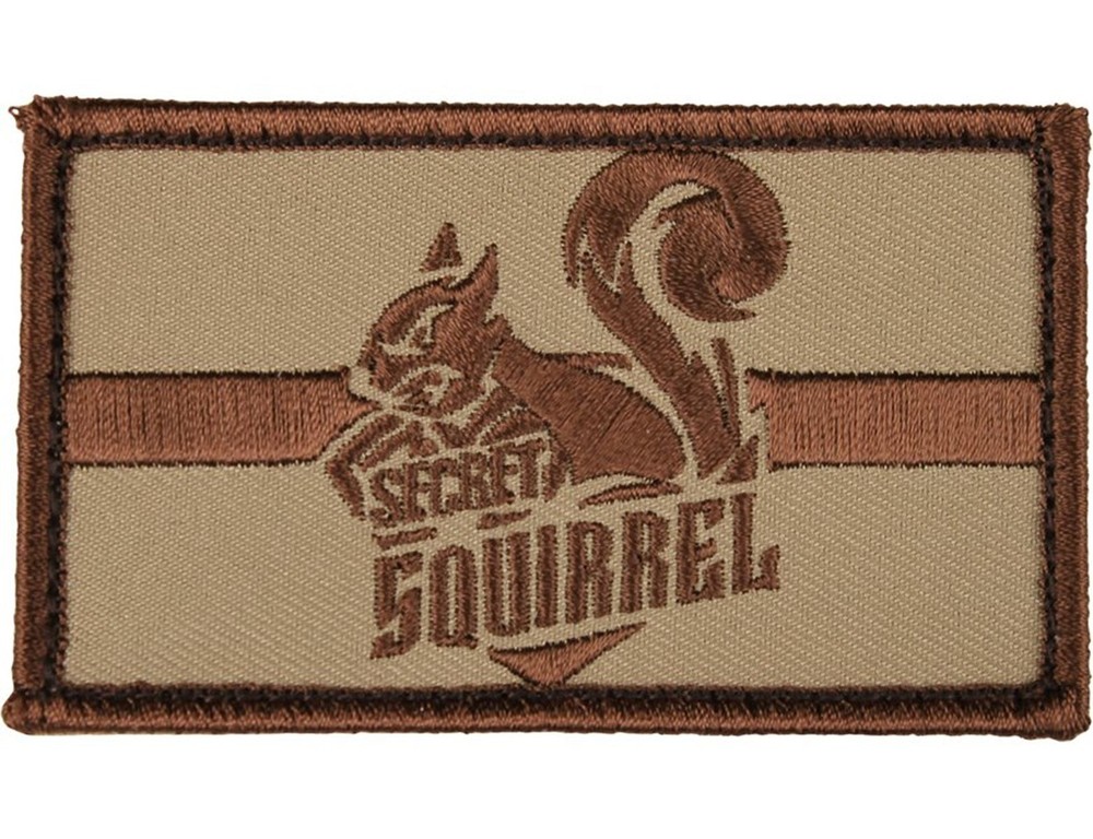Secret Squirrel 2" x 3.5" Hook & Loop 2 Piece Coyote Brown Patch