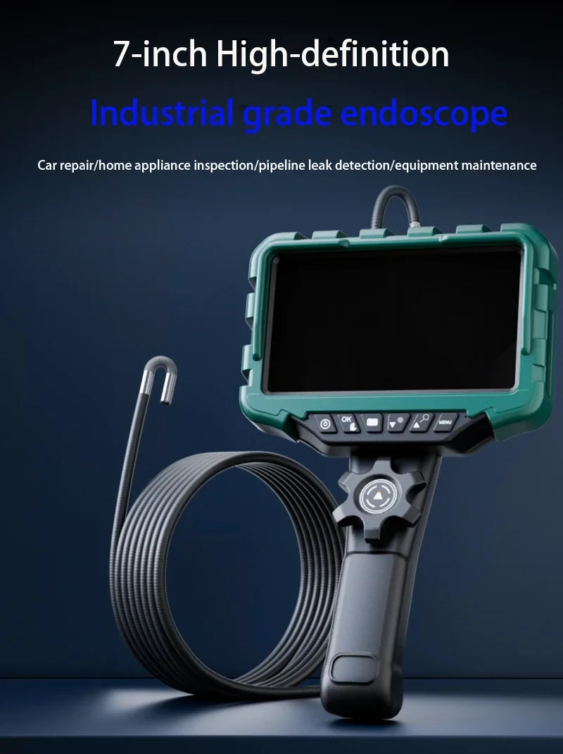 7-inch 2-Way 360° Articulating Borescope Industrial Endoscope Inspection Camera