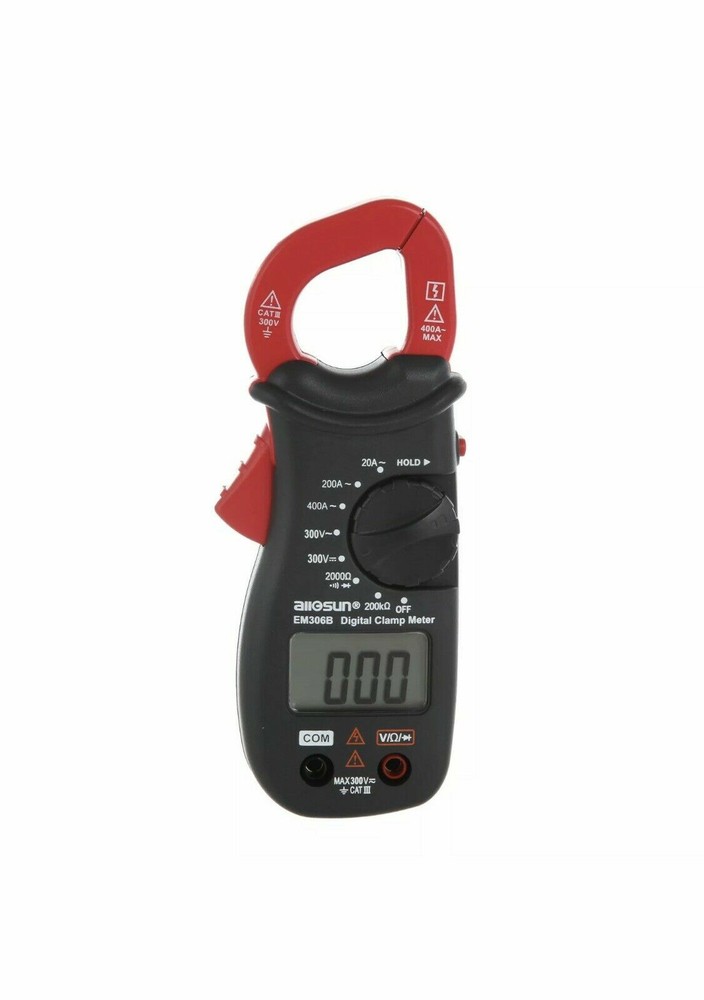 Hyper Tough Digital Clamp Meter AC DC 300V LCD Display Diode & Continuity Check
