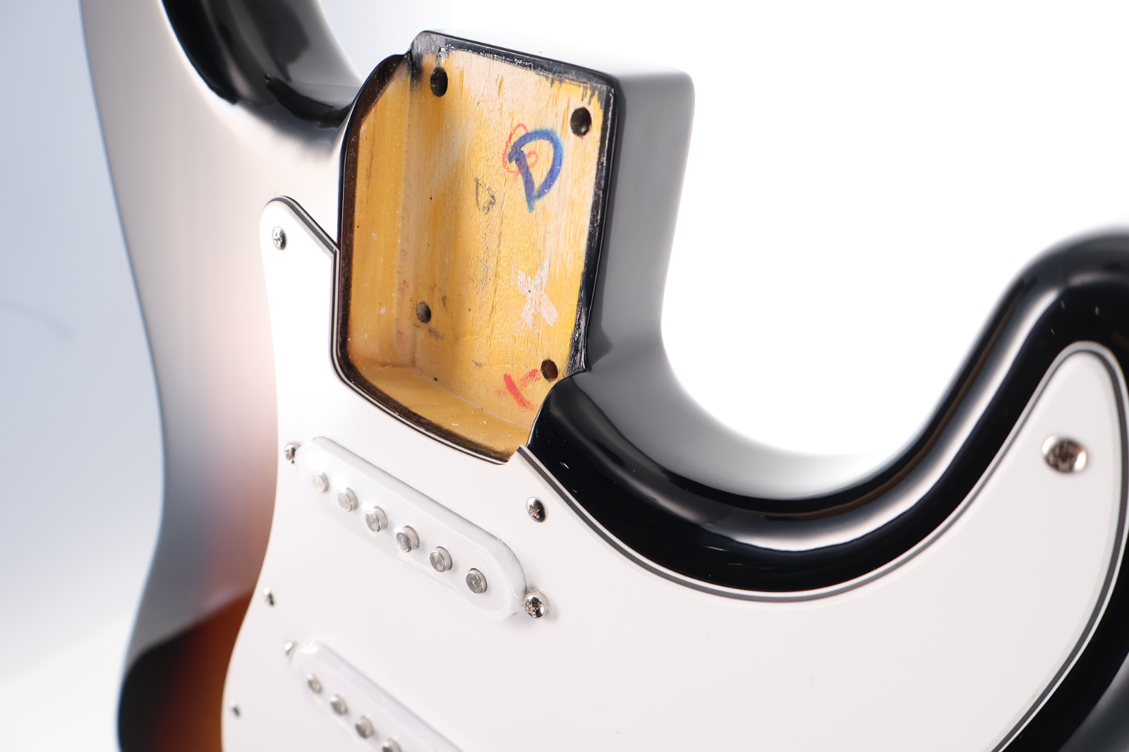 Fender Stratocaster Body Standard Series Three Tone Sunburst Finish Fully Loaded