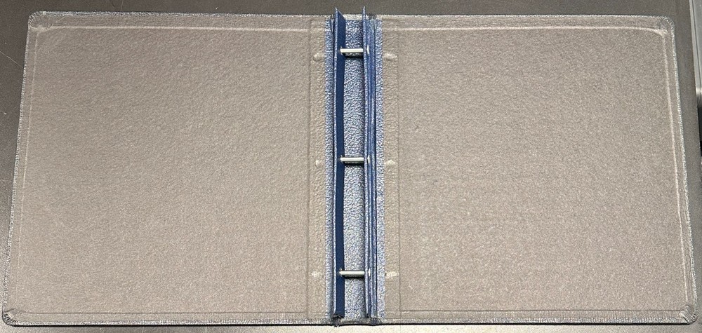 Vintage Navy Blue Stamp Binder/Album, Empty