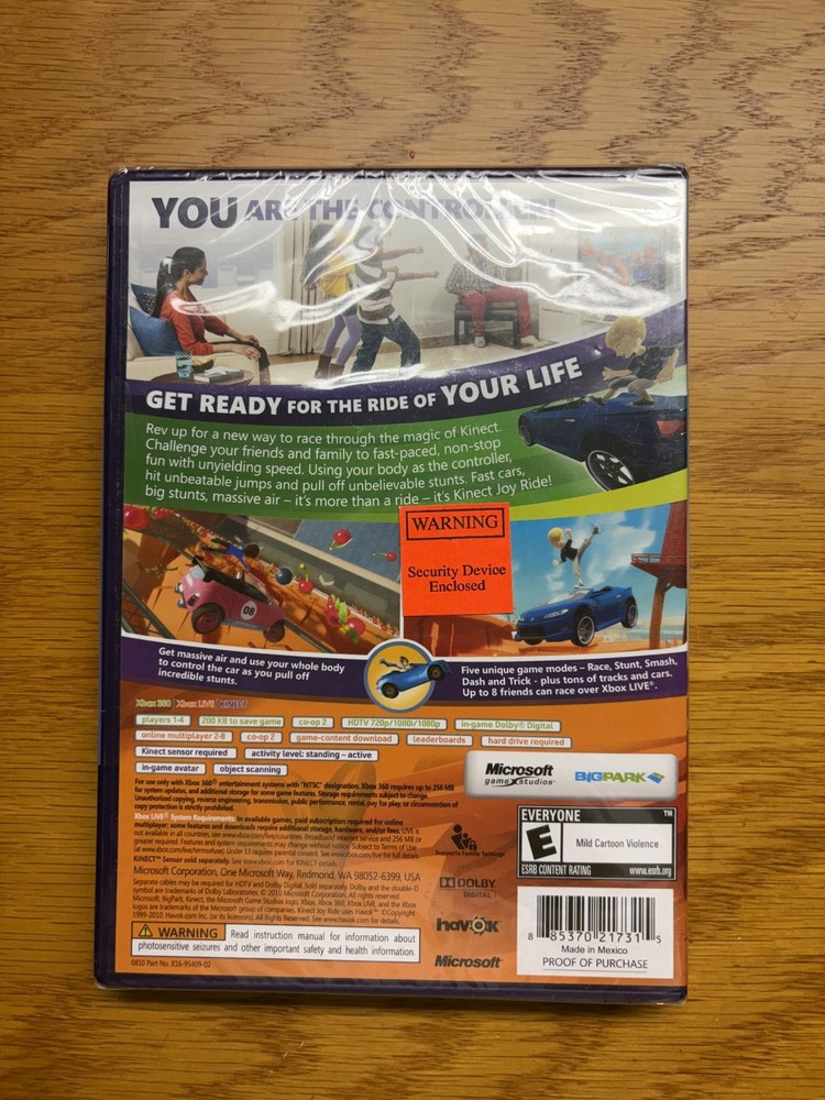 Official Microsoft Xbox 360 Kinect Motion Sensor + Game! Tested