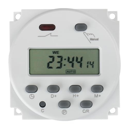 Time Switch Relay,Digital LCD Programmable,24V DC/AC Input,200-250V 16A Timer