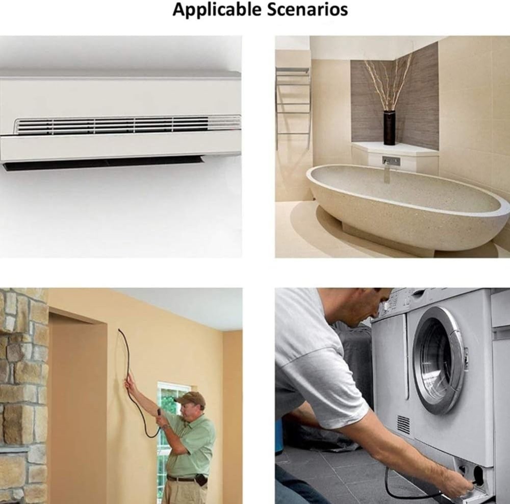 7cm 3-in-1 Borescope 1m Hard Cable Adjustable Brightness For TypeC+USB+Micro USB