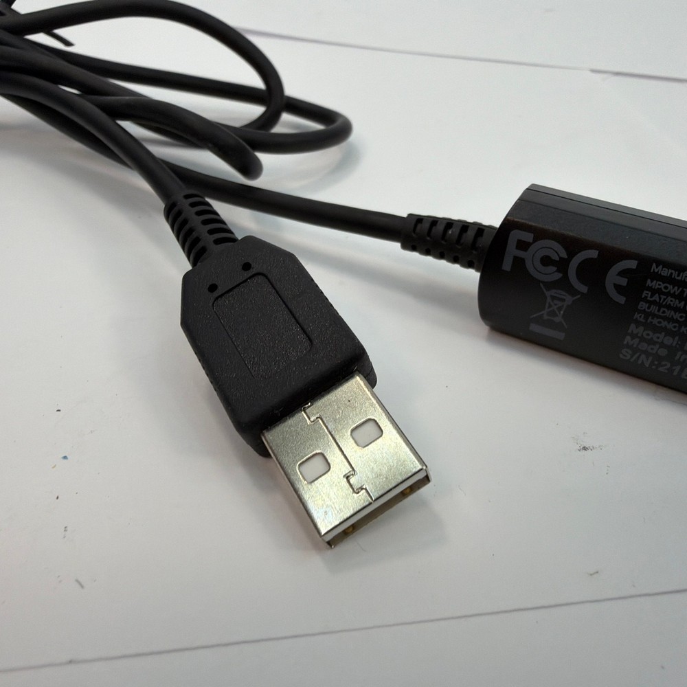 Mpow BH323A USB Inline Volume and Mute Control Cable Black
