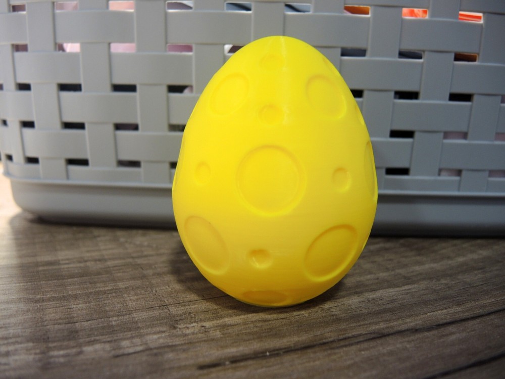 Easter Egg 3D Printed Yellow