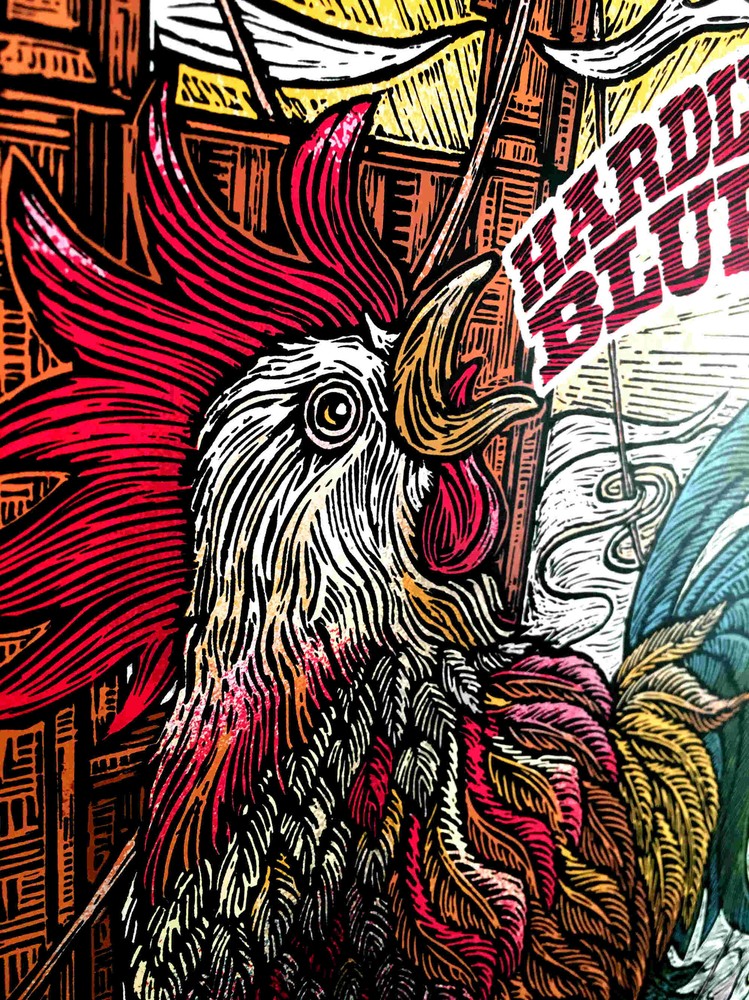 Hardly Strictly Bluegrass Poster 2018 Orig Signed Silkscreen Gary Houston w/COA