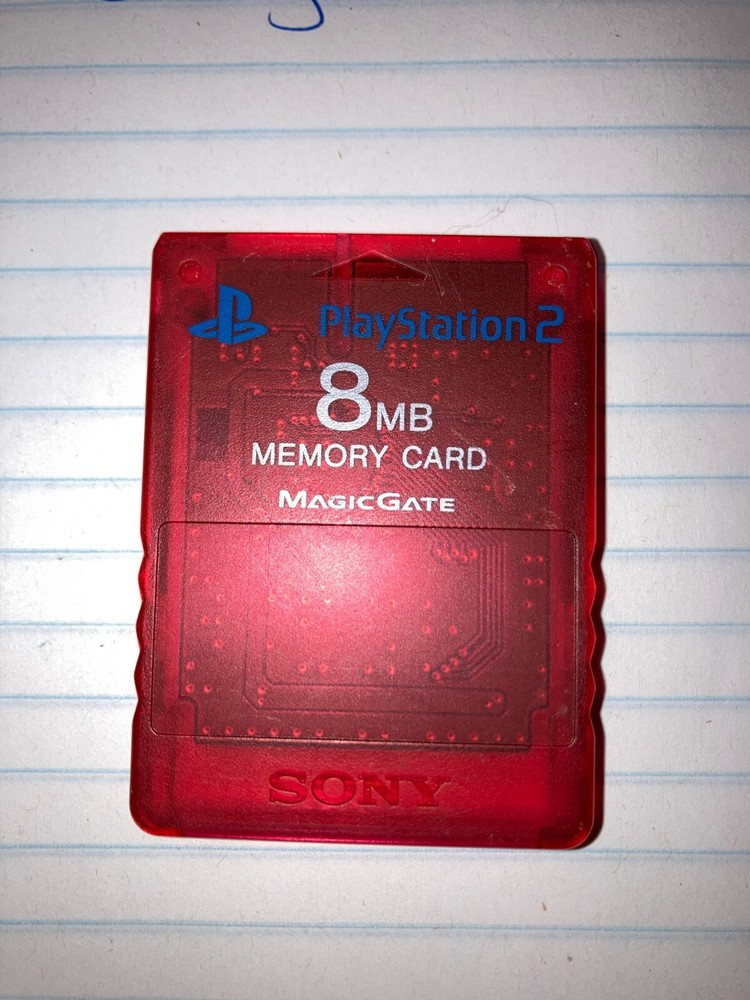 PS2 - 8MB Crimson Red Memory Card - Magic Gate