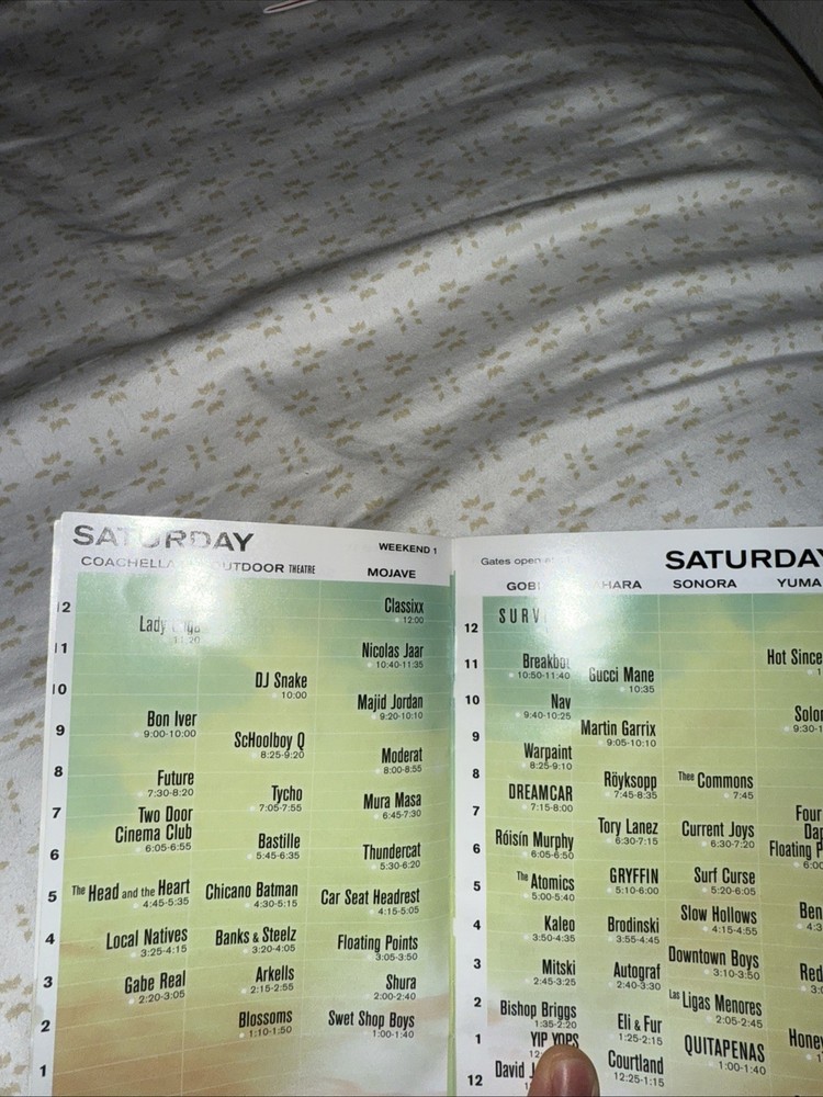 Official Coachella 2017 Weekend 1 Program book