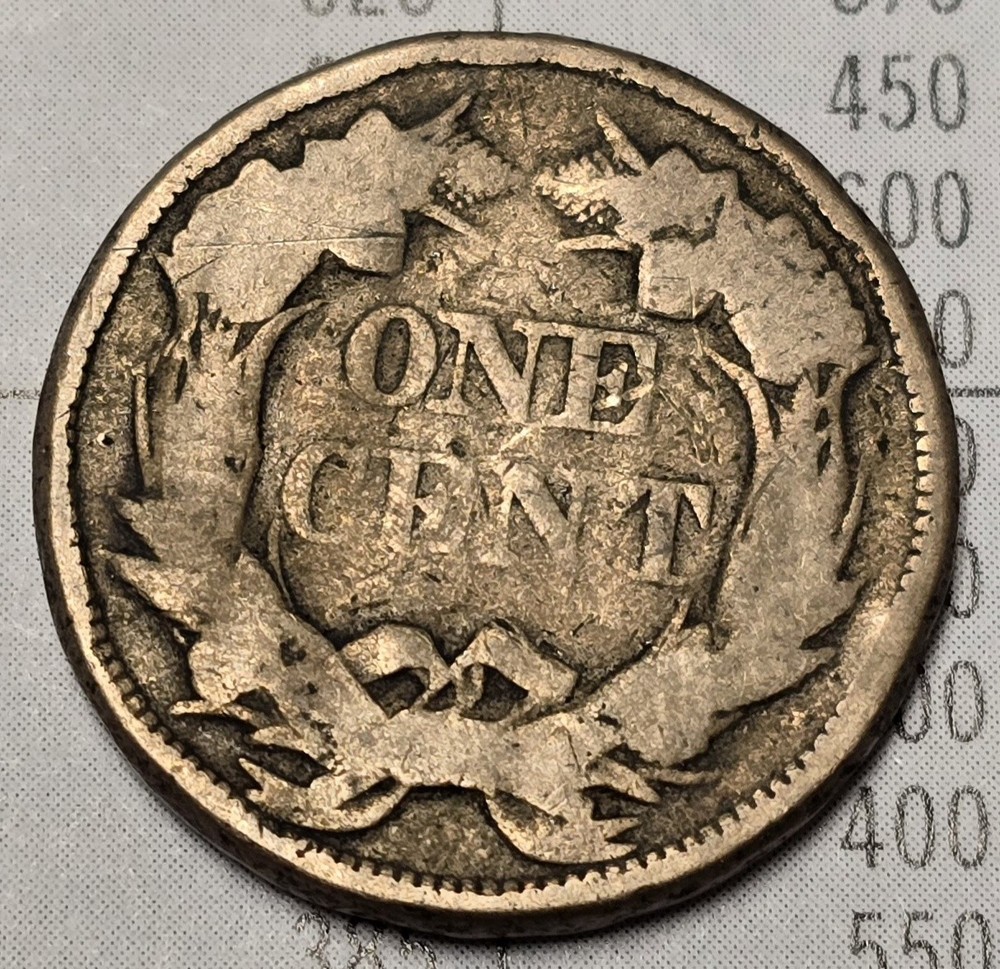 1857 FLYING EAGLE Cent Us Copper Coin