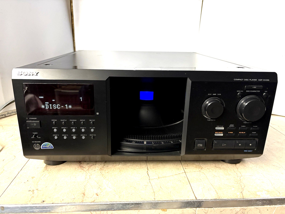 Sony CDP-CX355 Mega Storage 300CD Changer, Optical Cable* Mega Jukebox.*