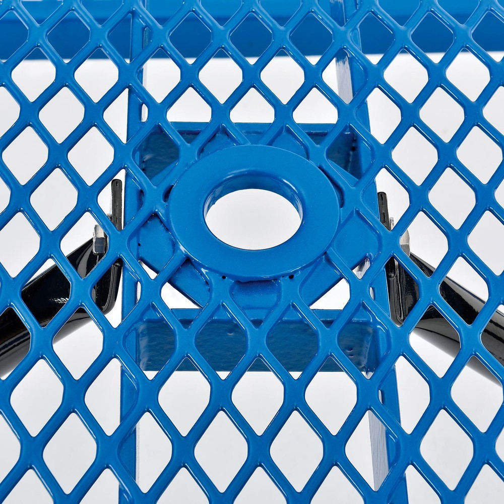 4' Rectangular Expanded Metal Picnic Table 48"L x 62"WBlue