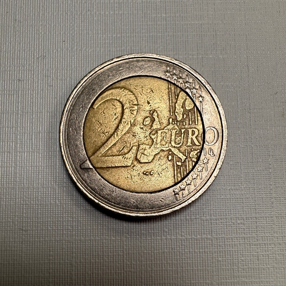 2 euro coin, Belgium, 2002. With Mint Errors