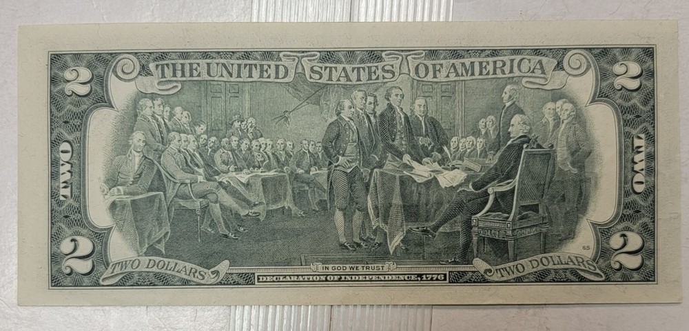 1976 $2 Dollar Bill Error (Miscut/Misaligned) NO LEFT BOARDER ON FRONT E344