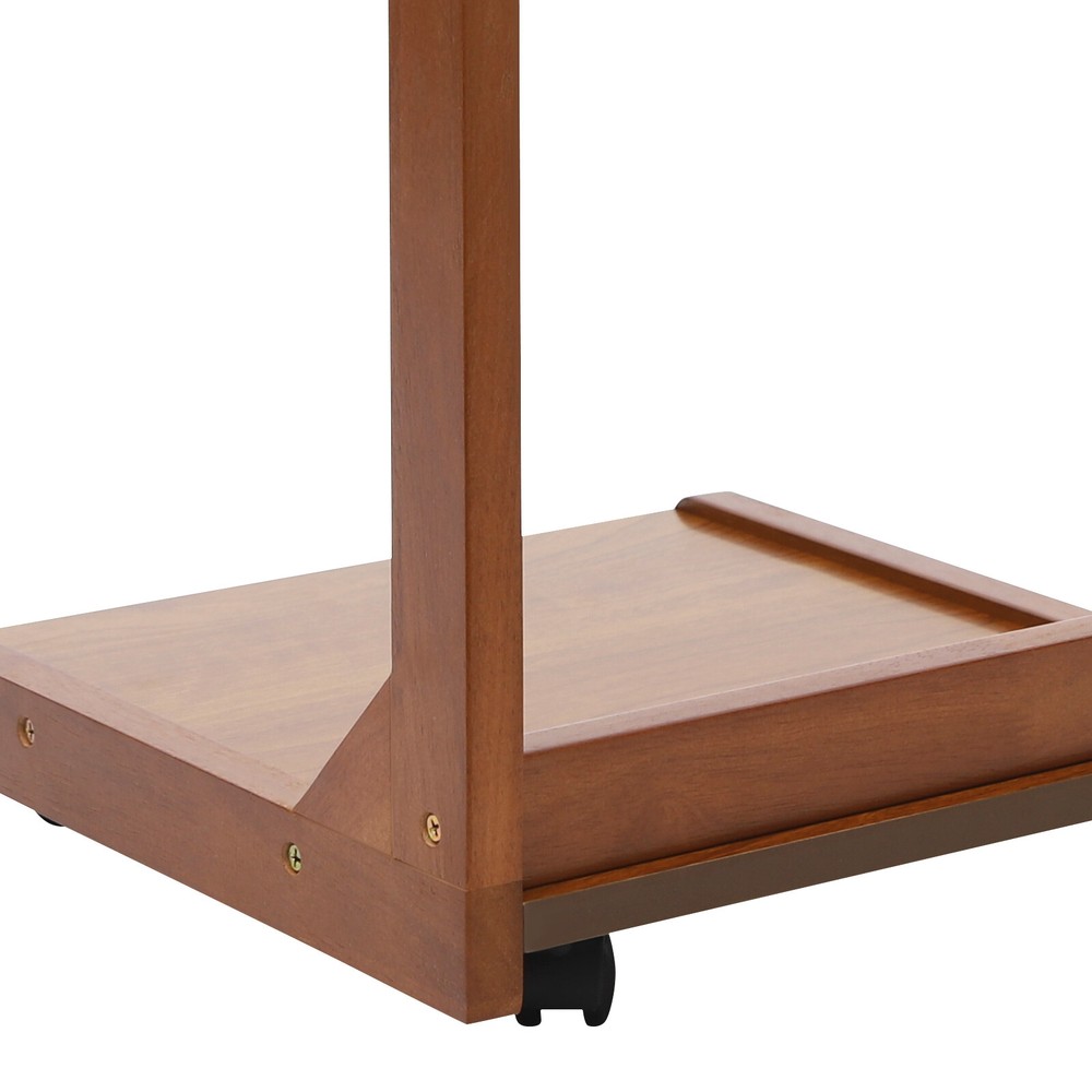 C-shaped Table Couch Table Sofa Bed Side Table W/ Wheels 40*40*63cm 0-40° Angle