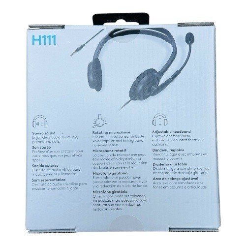 Logitech H111 Stereo Headset 3.5mm Multi-Device Headset Black - Sealed Box